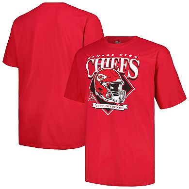 Men's New Era  Red Kansas City Chiefs Big & Tall Helmet T-Shirt