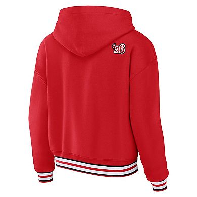 Women's WEAR by Erin Andrews  Red Chicago Blackhawks Lace-Up Pullover Hoodie