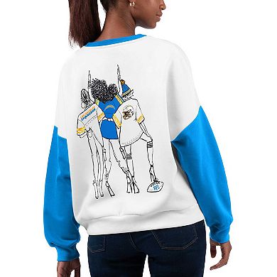 Women's G-III 4Her by Carl Banks White Los Angeles Chargers A-Game Pullover Sweatshirt