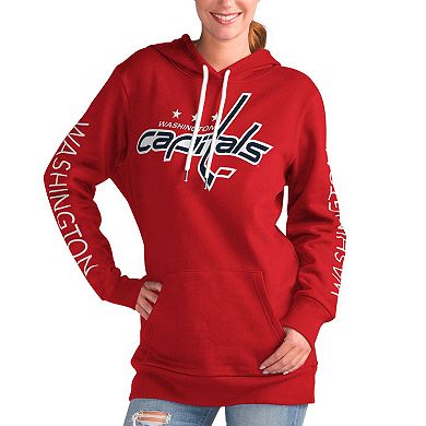 Women's G-III 4Her by Carl Banks Red Washington Capitals Overtime Pullover Hoodie