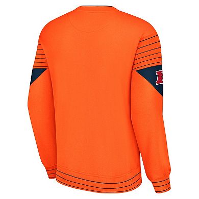 Men's Starter Orange Denver Broncos Face-Off Pullover Sweatshirt