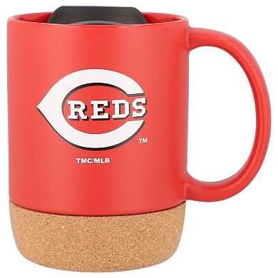 The Memory Company Cincinnati Reds 14oz. Cork Bottom Mug with Lid