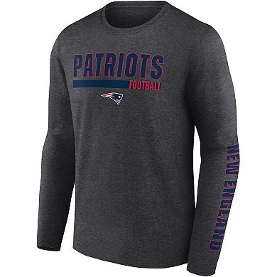 Men's Fanatics Branded Charcoal New England Patriots Long Sleeve T-Shirt