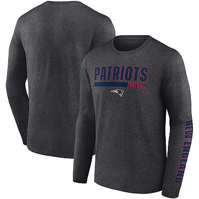Men's Fanatics Branded Charcoal New England Patriots Long Sleeve T-Shirt