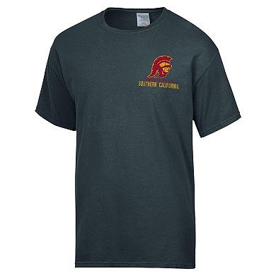 Men's Comfort Wash Charcoal USC Trojans Vintage Logo T-Shirt