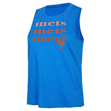 Women's Concepts Sport Charcoal/Royal New York Mets Meter Muscle Tank Top and Pants Sleep Set