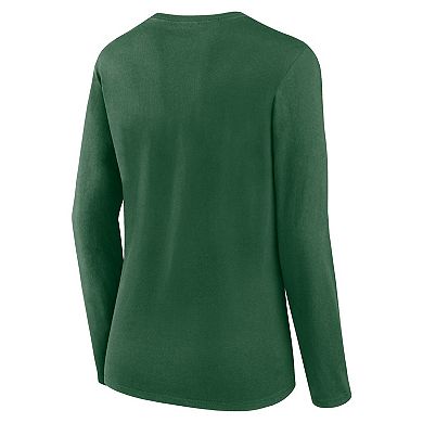 Women's Fanatics Branded Green New York Jets Plus Size Foiled Play Long Sleeve T-Shirt