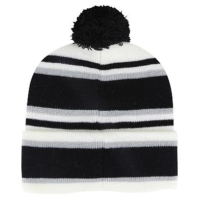Youth '47 White/Black Chicago White Sox Stripling Cuffed Knit Hat with Pom