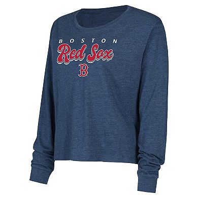 Women's Concepts Sport  Navy Boston Red Sox Meter Knit Long Sleeve T-Shirt & Shorts Set