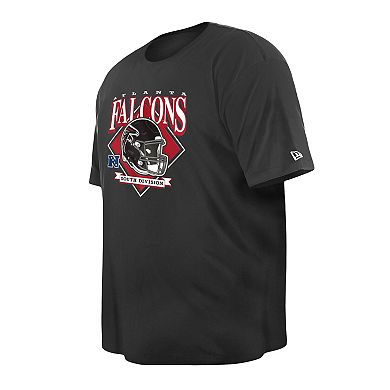 Men's New Era  Black Atlanta Falcons Big & Tall Helmet T-Shirt