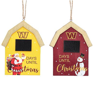 Washington Commanders 2-Pack Countdown Ornament Set