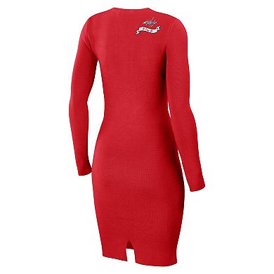 Women's WEAR by Erin Andrews  Red Washington Capitals Lace-Up Dress