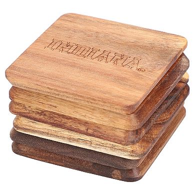 The Memory Company Indiana Hoosiers 6-Pack Acacia Wood Coaster Set