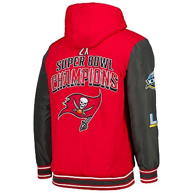 Men's G-III Sports by Carl Banks Red/Pewter Tampa Bay Buccaneers Player Option Full-Zip Hoodie