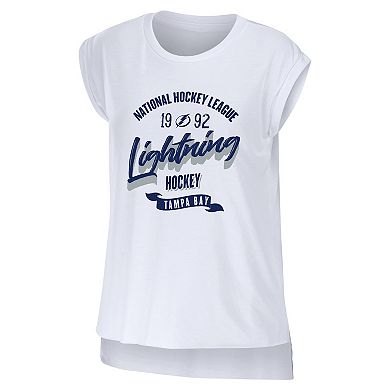 Women's WEAR by Erin Andrews White Tampa Bay Lightning Domestic Tank Top