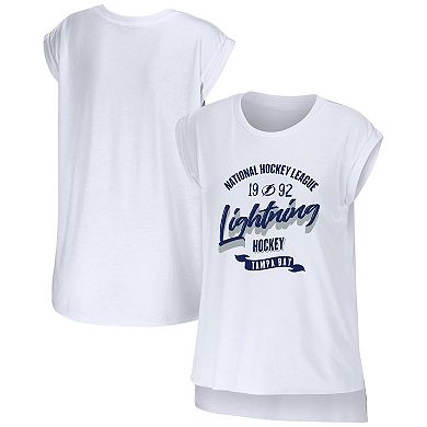 Women's WEAR by Erin Andrews White Tampa Bay Lightning Domestic Tank Top