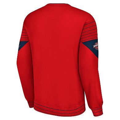 Men's Starter  Red Washington Capitals Faceoff Pullover Sweatshirt