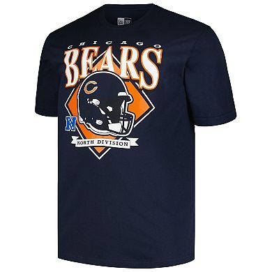 Men's New Era  Navy Chicago Bears Big & Tall Helmet T-Shirt