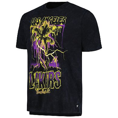 Unisex The Wild Collective  Black Los Angeles Lakers Tour Band T-Shirt