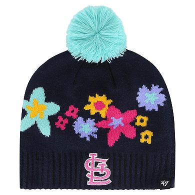 Girls Youth '47 Navy St. Louis Cardinals Buttercup Knit Beanie with Pom