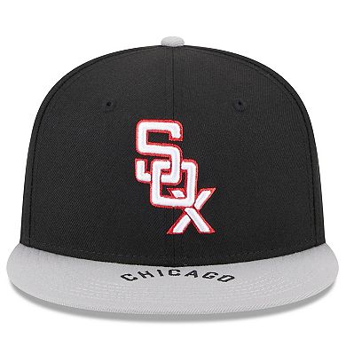 Men's New Era Black/Gray Chicago White Sox On Deck 59FIFTY Fitted Hat