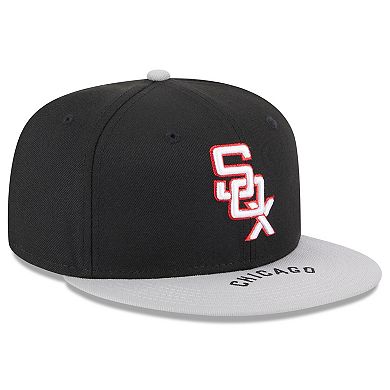 Men's New Era Black/Gray Chicago White Sox On Deck 59FIFTY Fitted Hat