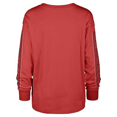 Women's '47 Red Chicago Bulls Tomcat Long Sleeve T-Shirt