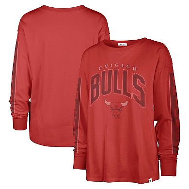 Women's '47 Red Chicago Bulls Tomcat Long Sleeve T-Shirt