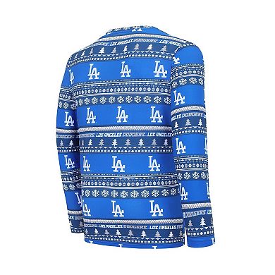 Men's Concepts Sport Royal Los Angeles Dodgers Knit Ugly Sweater Long Sleeve Top & Pants Set