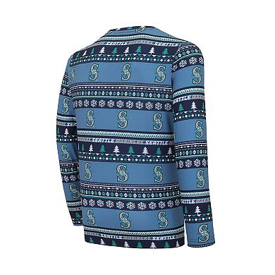 Men's Concepts Sport Navy Seattle Mariners Knit Ugly Sweater Long Sleeve Top & Pants Set