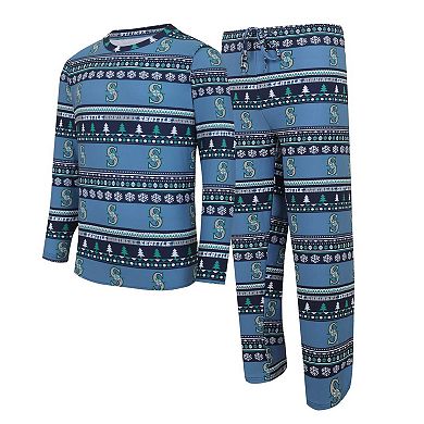 Men's Concepts Sport Navy Seattle Mariners Knit Ugly Sweater Long Sleeve Top & Pants Set