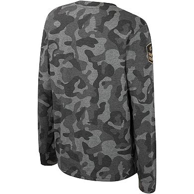 Youth Colosseum Camo Clemson Tigers OHT Military Appreciation Dark Star Long Sleeve T-Shirt