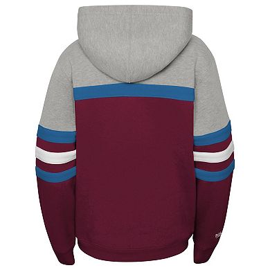 Youth Mitchell & Ness Gray Colorado Avalanche Head Coach Pullover Hoodie