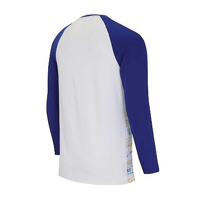 Men's Concepts Sport White/Powder Blue Los Angeles Chargers Tinsel Raglan Long Sleeve T-Shirt & Pants Sleep Set