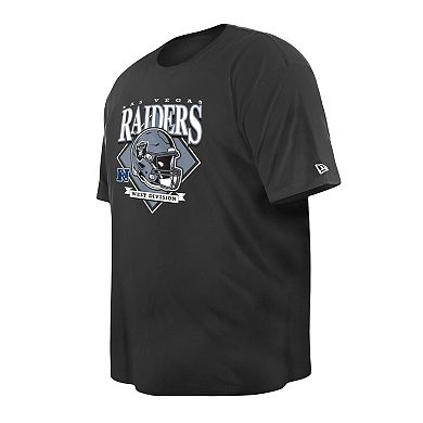 Men's New Era  Black Las Vegas Raiders Big & Tall Helmet T-Shirt