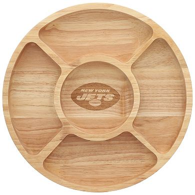 The Memory Company New York Jets Wood Chip & Dip Serving Tray