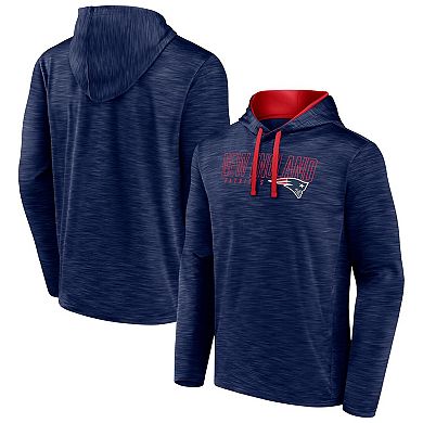 Men's Fanatics Branded Heather Navy New England Patriots Hook and Ladder Pullover Hoodie