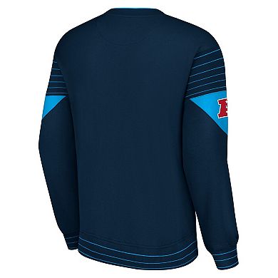 Men's Starter Navy Tennessee Titans Face-Off Pullover Sweatshirt