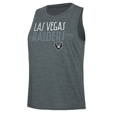 Women's Concepts Sport Black/Charcoal Las Vegas Raiders Muscle Tank Top & Pants Lounge Set