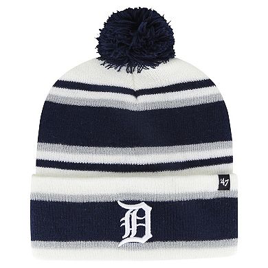 Youth '47 White/Navy Detroit Tigers Stripling Cuffed Knit Hat with Pom