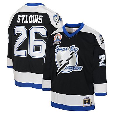 Youth Mitchell & Ness Martin St. Louis Black Tampa Bay Lightning 2003 Blue Line Player Jersey