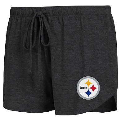 Women's Concepts Sport Black/Gold Pittsburgh Steelers Raglan Long Sleeve T-Shirt & Shorts Lounge Set