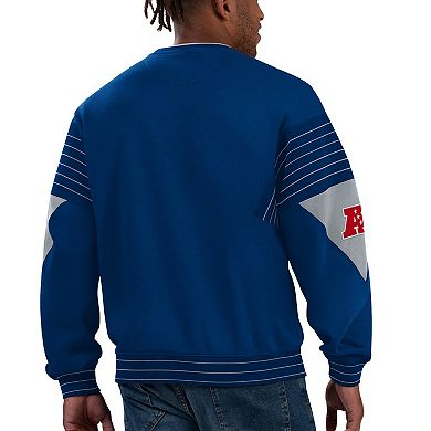 Men's Starter Royal Indianapolis Colts Face-Off Pullover Sweatshirt