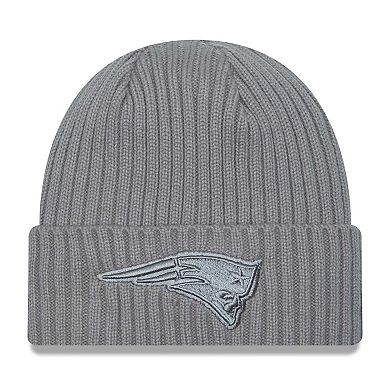 Men's New Era Gray New England Patriots Color Pack Cuffed Knit Hat