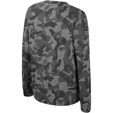 Youth Colosseum Camo Arkansas Razorbacks OHT Military Appreciation Dark Star Long Sleeve T-Shirt