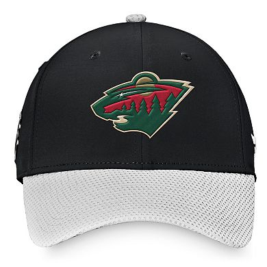 Men's Fanatics Branded  Black/Gray Minnesota Wild 2023 NHL Global Series Sweden Adjustable Hat