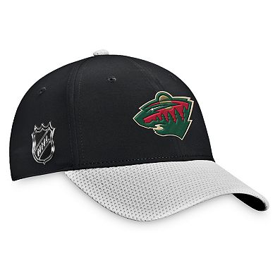 Men's Fanatics Branded  Black/Gray Minnesota Wild 2023 NHL Global Series Sweden Adjustable Hat