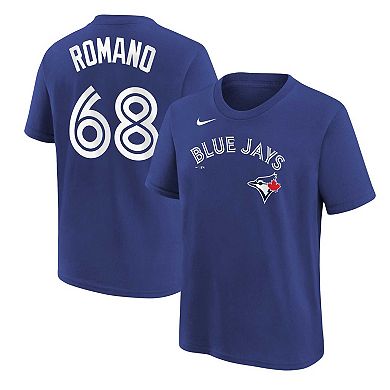 Youth Nike Jordan Romano Royal Toronto Blue Jays Player Name & Number T-Shirt