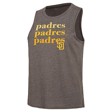 Women's Concepts Sport Charcoal/Brown San Diego Padres Meter Muscle Tank Top and Pants Sleep Set