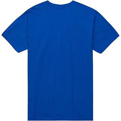 Unisex Mitchell & Ness  Blue New York Knicks Hardwood Classics MVP Throwback Logo T-Shirt